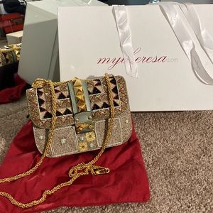 VALENTINO Garavani Mini Bead Embellished Shoulder Bag